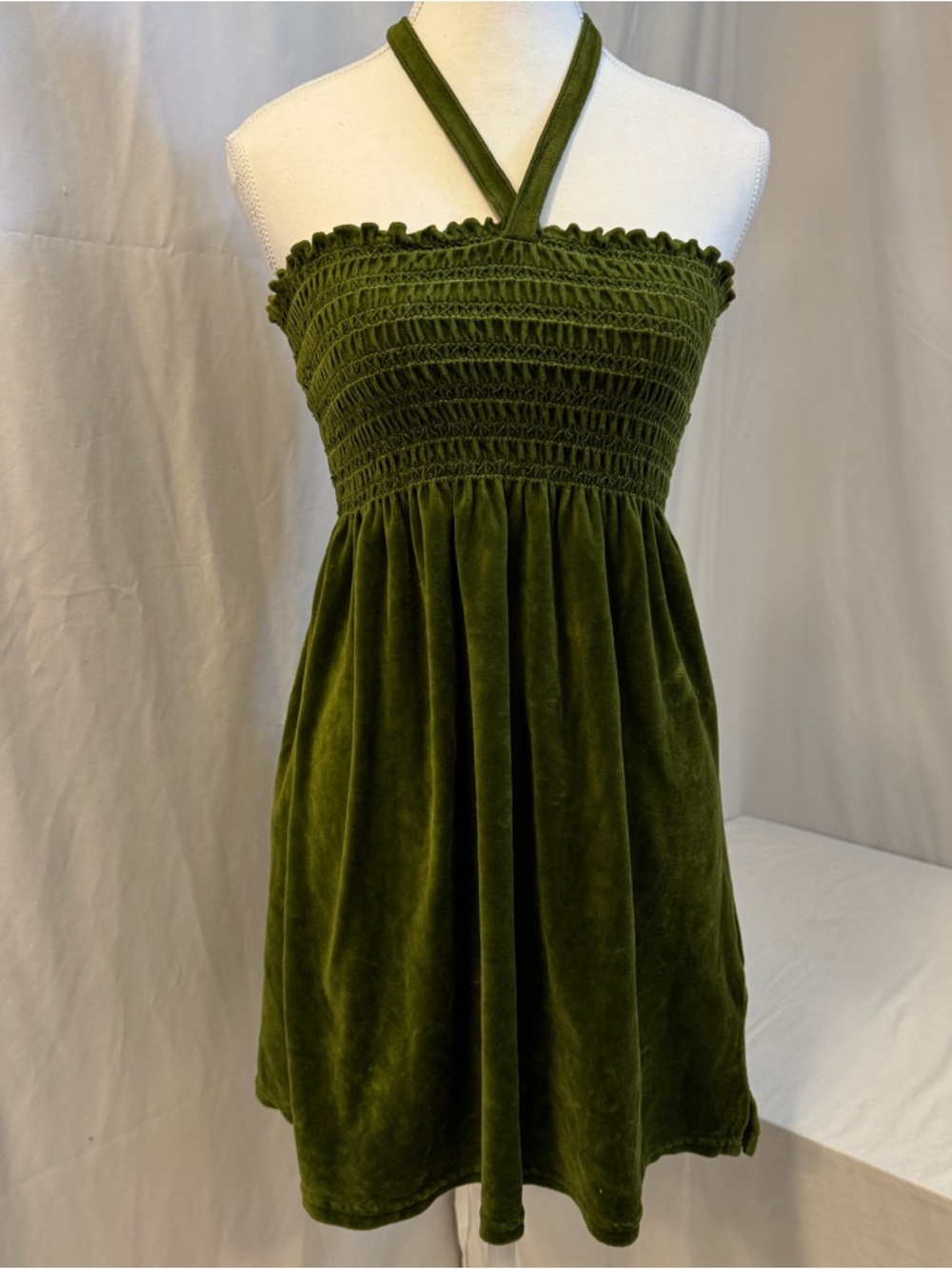 Authentic Vintage Juicy Couture Y2K Velour Halter Dress